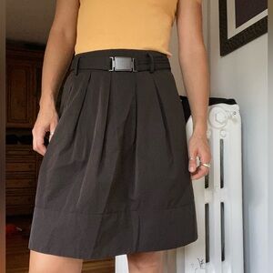 Weekend MaxMara dark brown A-Line Skirt with Belt